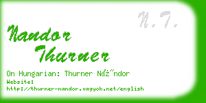 nandor thurner business card